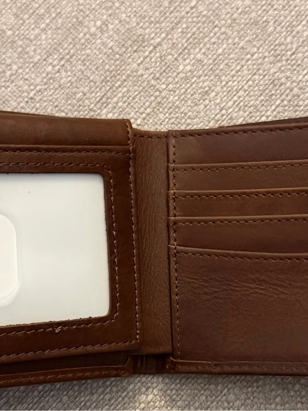 NWB - SEROVI Wallet 1874N-CoffeeBrown Men's Brown Leather Bi-Fold Wallet